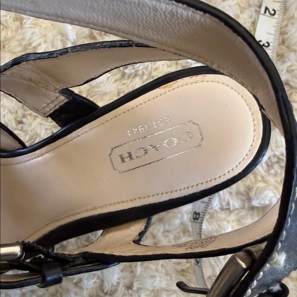 COACH Stefanie Buckle Gladiator HEEL PUMP Black Light Use Size 7 B - Picture 10 of 16